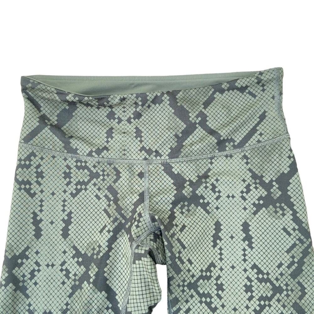 Lululemon Wunder Under Crop III Full-On Luon Ziggy Snake Fatigue Gator Green 6 - Picture 2 of 8
